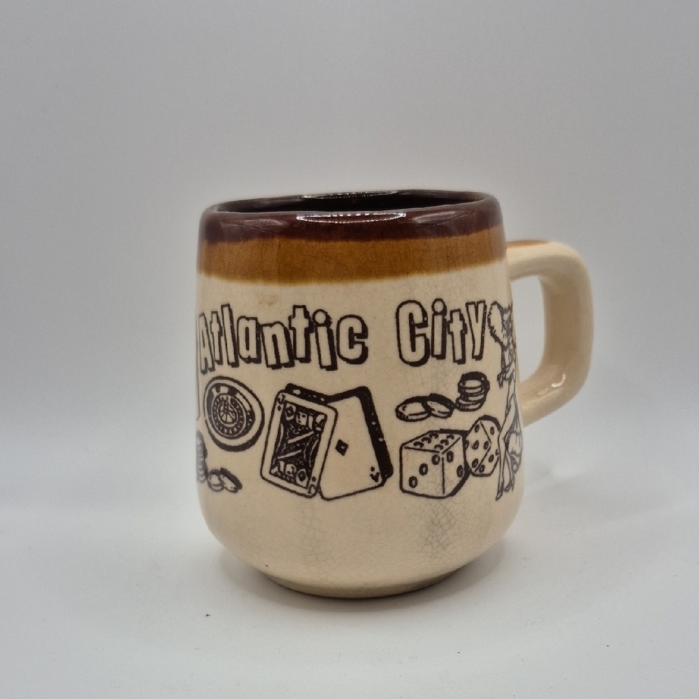 Atlantic City Cream and Brown Mug